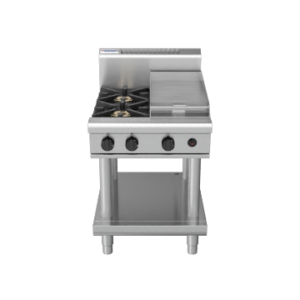 Waldorf RN8403G-LS Gas Cook Top 2 Burner 300 Griddle Leg Stand