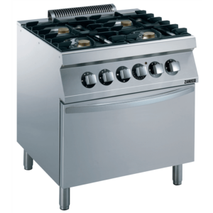 Gas 800mm 4 Open Burners with Gas Static Oven