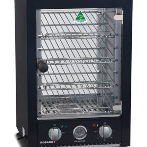 Roband PMB25L Black Pie Master Pie & Food Warmer - 25 PIES, HINGED DOOR, INTERNAL LIGHT