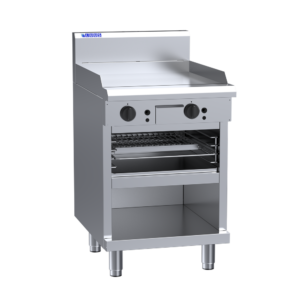 600mm Griddle Toaster with cabinet base and toasting racks