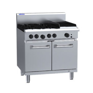 4 Burner 300mm Chargrill & Oven with flame failure