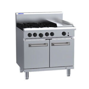 4 Burner 300mm Griddle & Oven with flame failure