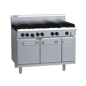 6 Burner 300mm Chargrill & Oven with flame failure
