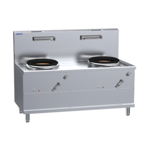 2 Air-Blast Burners Fo San Wok with fan, electronic ignition
