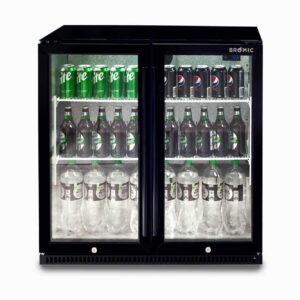 Bromic BB0200GD-NR 190L 2 Swing Door Back Bar Fridge - Hinged