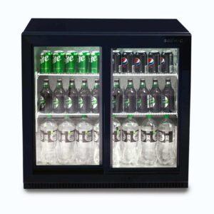 Bromic BB0200GDS-NR 190L 2 Sliding Door Back Bar Display Fridge - Sliding Door
