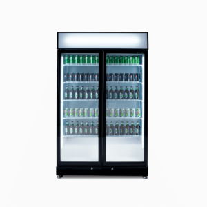 Bromic GM0900LBECO Double Door Glass LED Display Fridge 885L